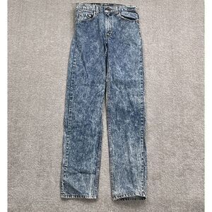 Levi's 505 Jeans 31W 36L ACT 30W 35L Blue Acid Straight Leg Red Batwing  USA‎